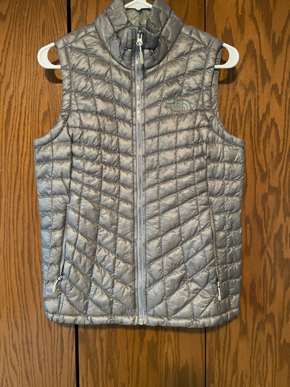 The North Face Silver Quilted Down Vest